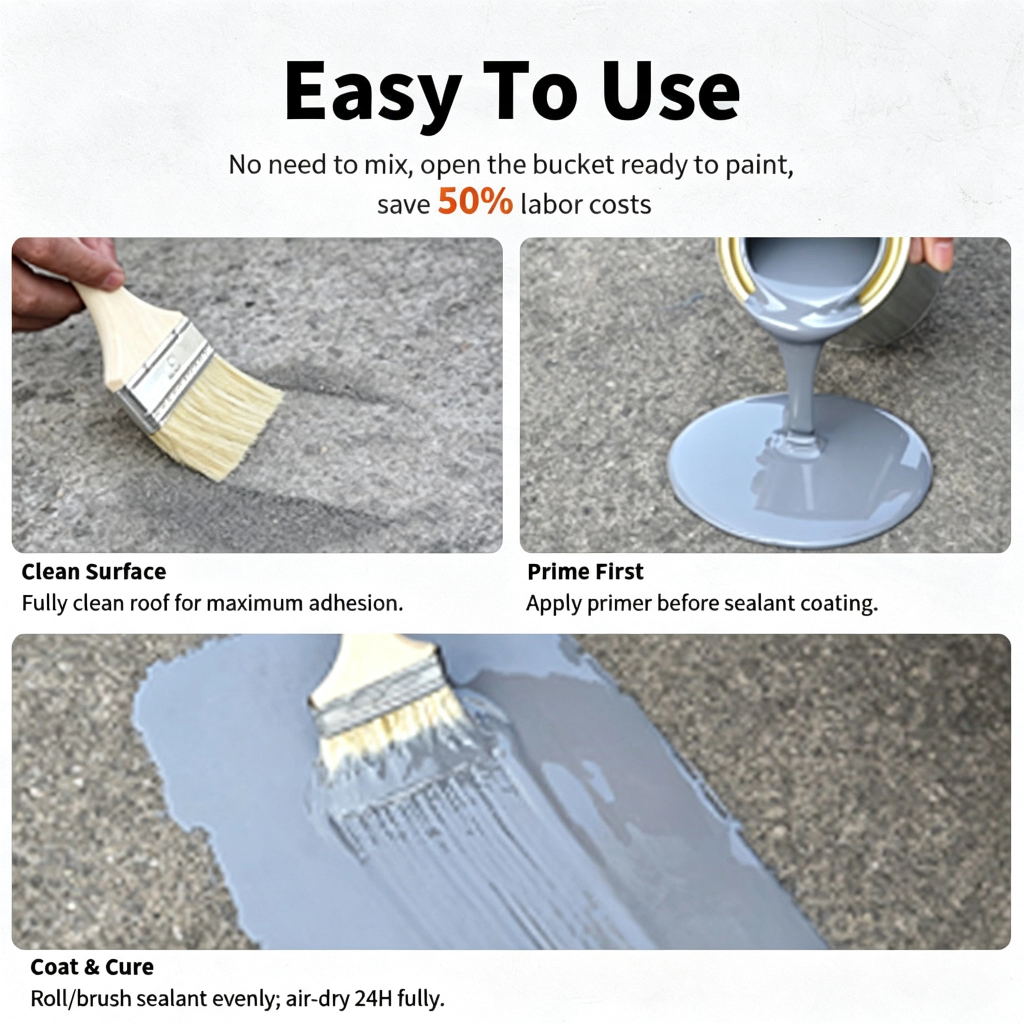 High Performance LOUIS LONG Acrylic Roof Wall Waterproof Paint Durable Seamless Liquid Coating Building Brush Guangdong